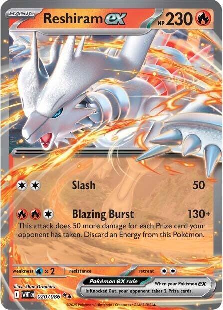 Reshiram ex - SV: White Flare (WHT) 020/ 086