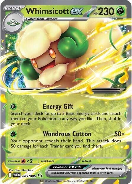 Whimsicott ex - SV: White Flare (WHT) 005/ 086